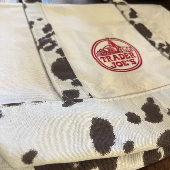 Trader Joe’s Cow print Large Tote - Picture 3 of 12